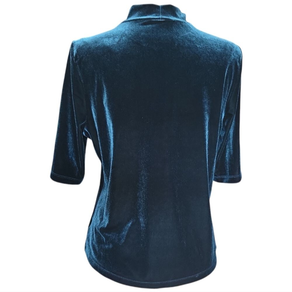 BANANA REPUBLIC Teal Velvet Top - Picture 4 of 7